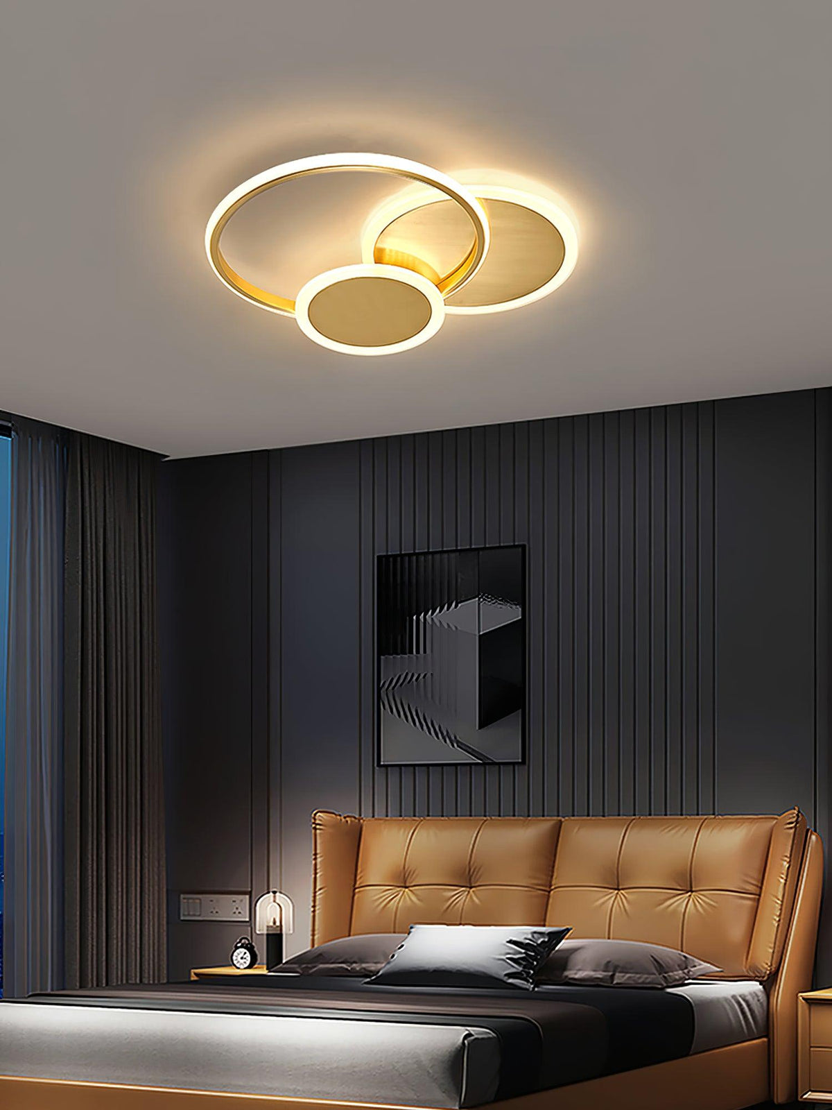 Insk kunstnerisk LED-loftslampe med cirkler