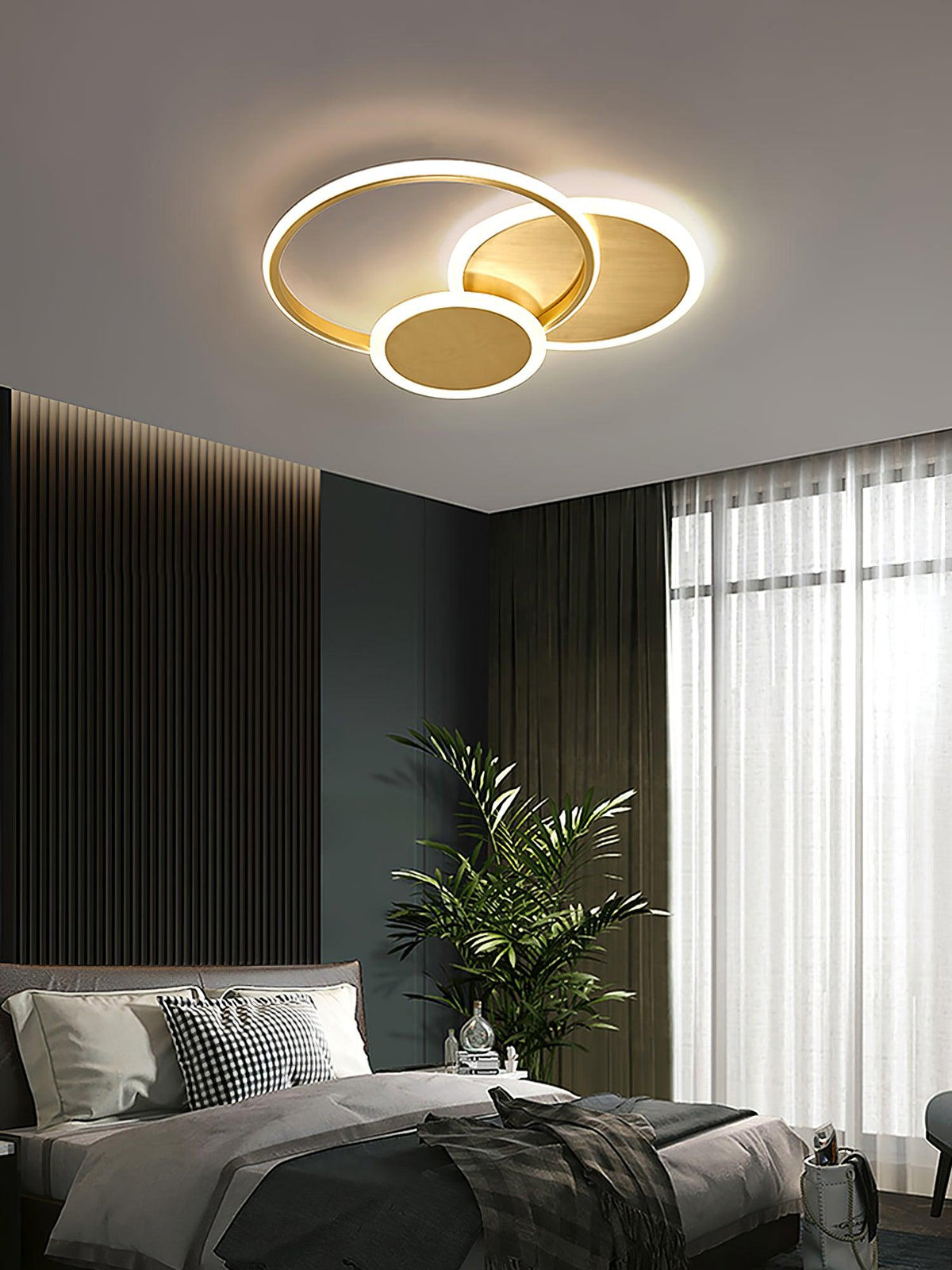 Insk kunstnerisk LED-loftslampe med cirkler