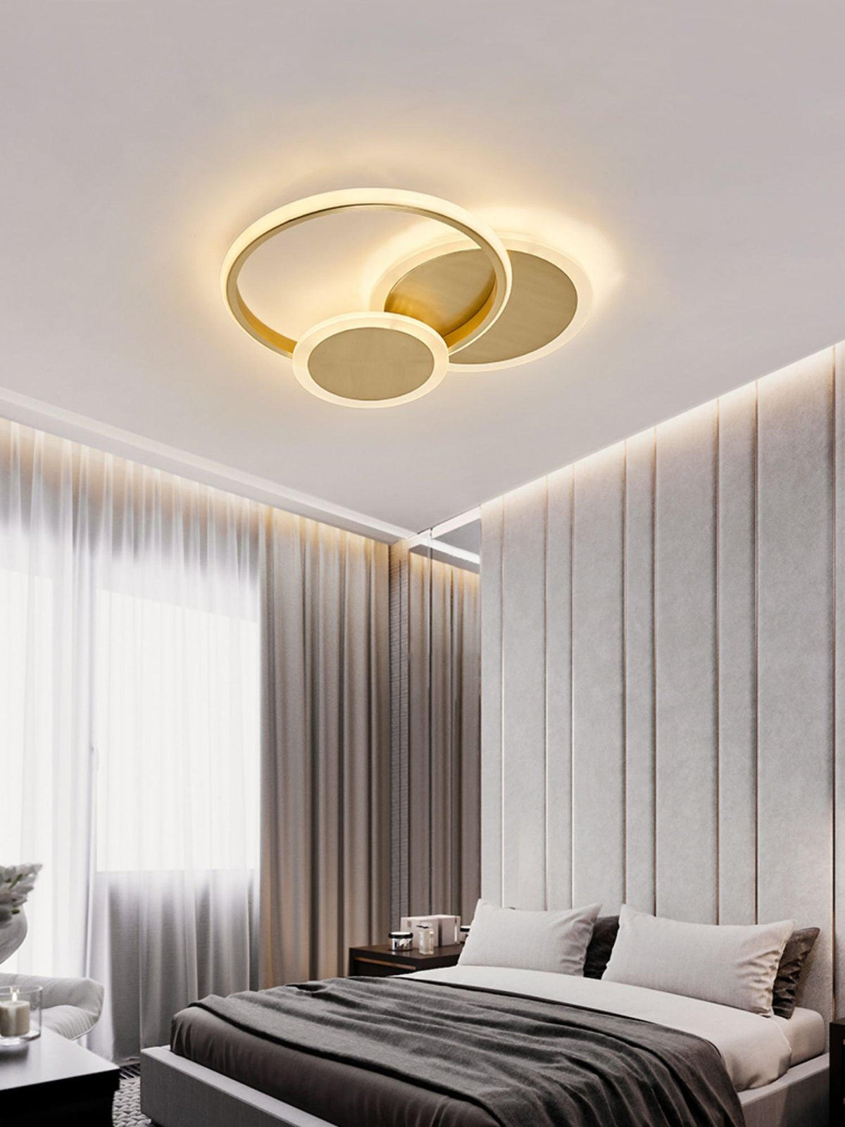 Insk kunstnerisk LED-loftslampe med cirkler