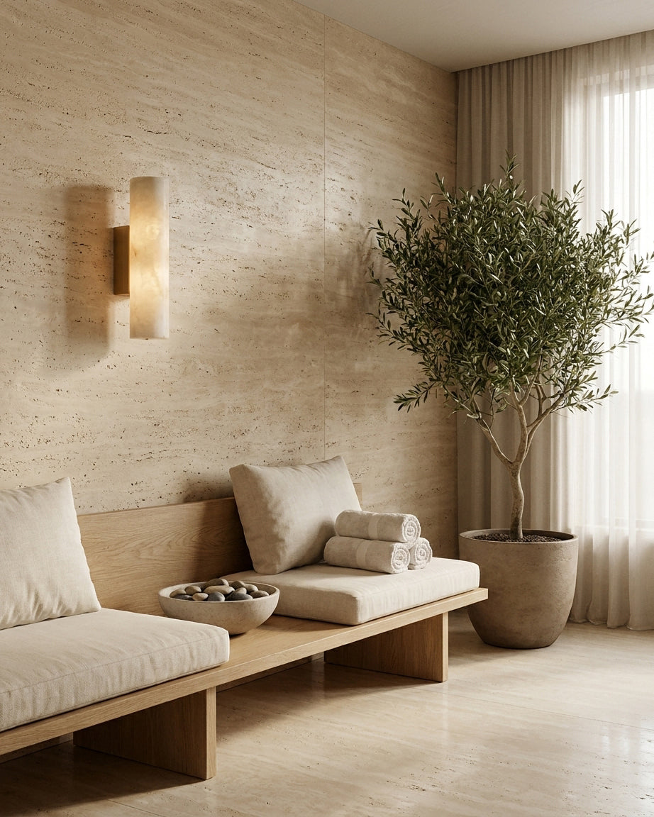 Aveninaya Alabaster Wall Sconce