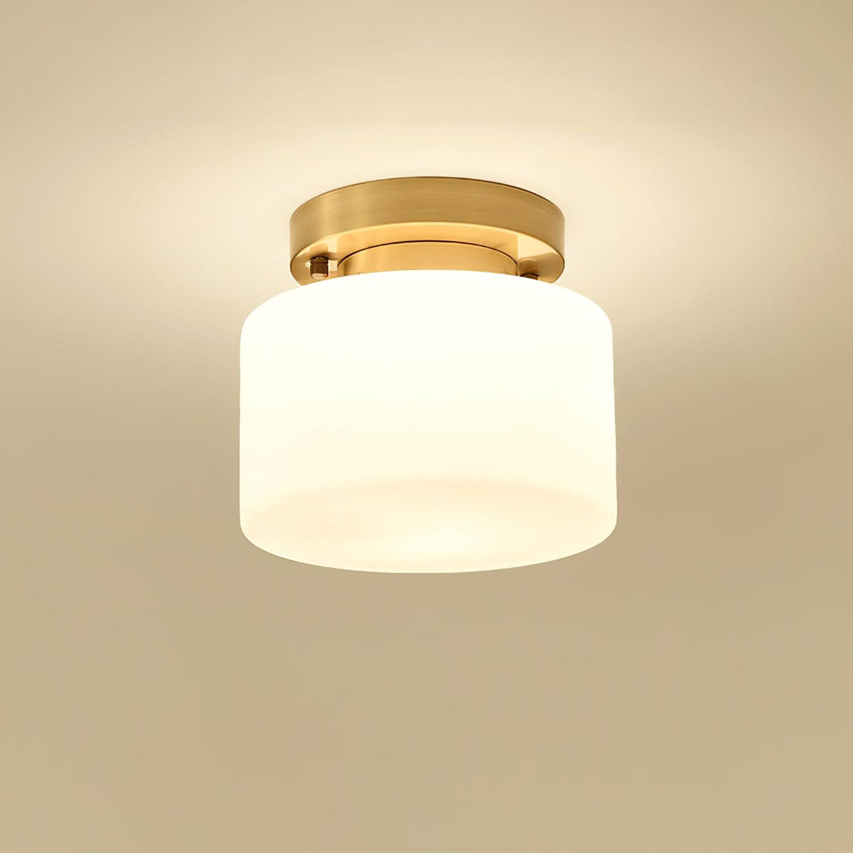 Elsilisra nordisk kunstnerisk loftslampe i messing og glas
