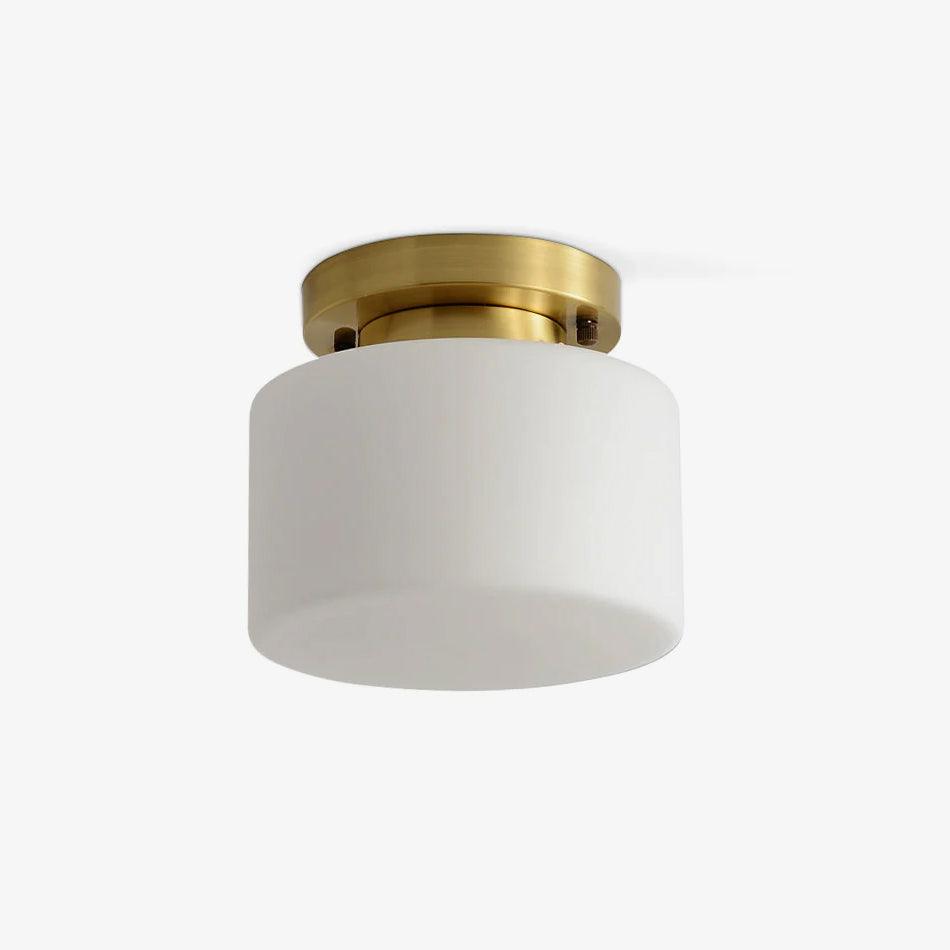 Elsilisra nordisk kunstnerisk loftslampe i messing og glas