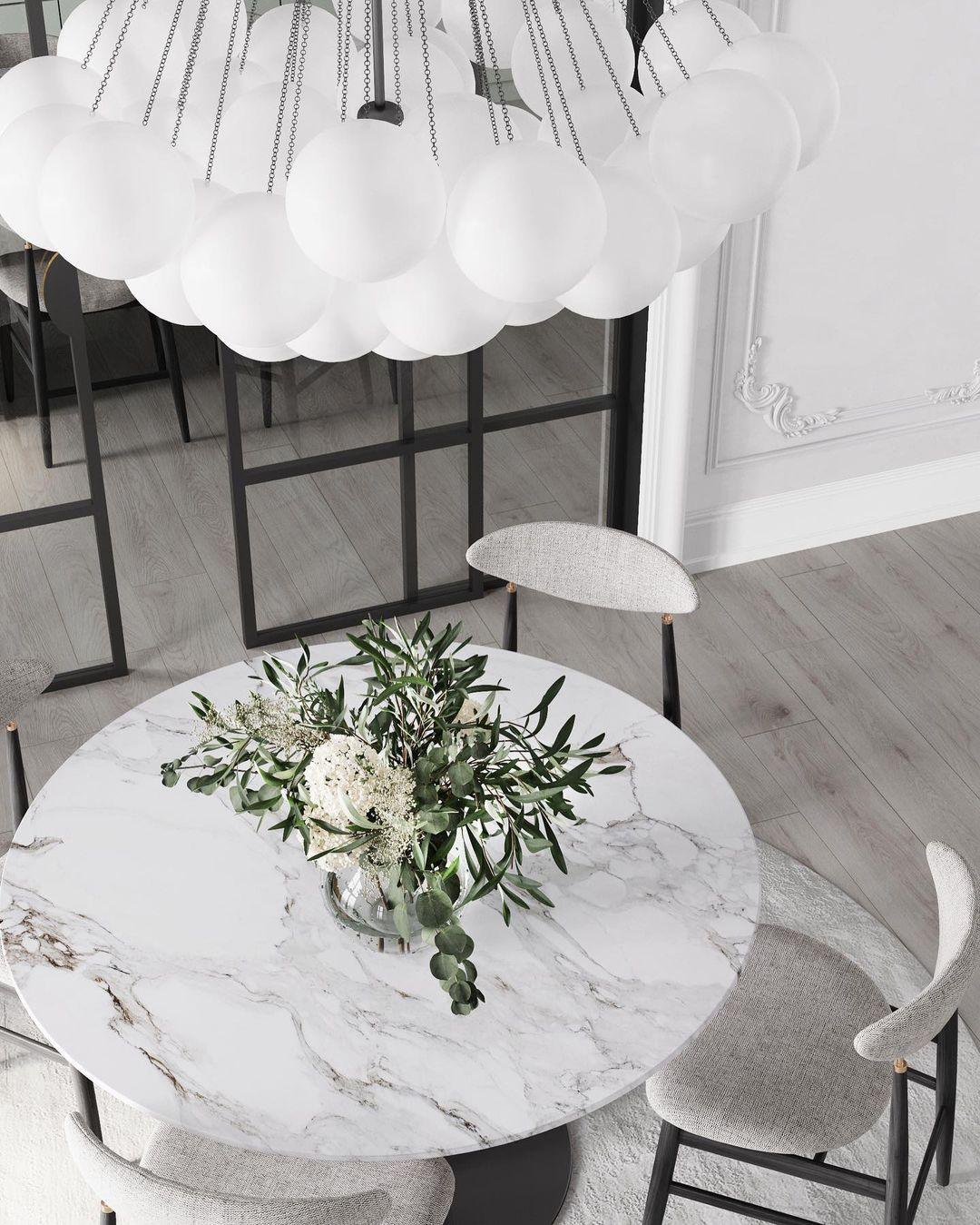 Eiririra lysekrone i bobleformet matteret glas