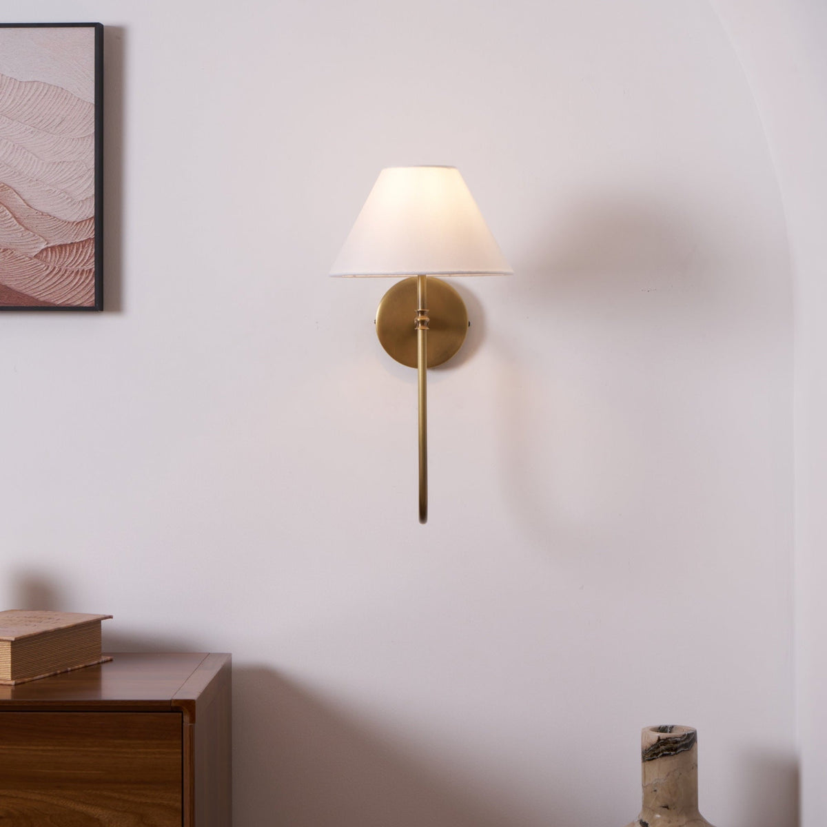 Devenq vintage-tyylinen teollishenkinen kangasseinävalaisin