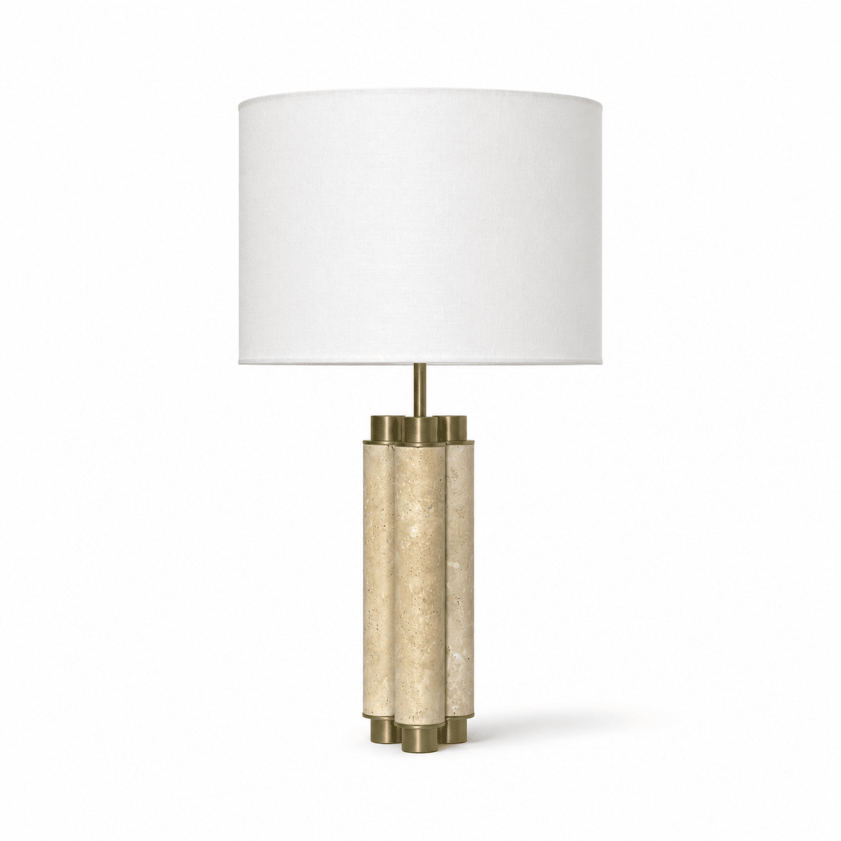 Claudelle-bordlampe i travertin