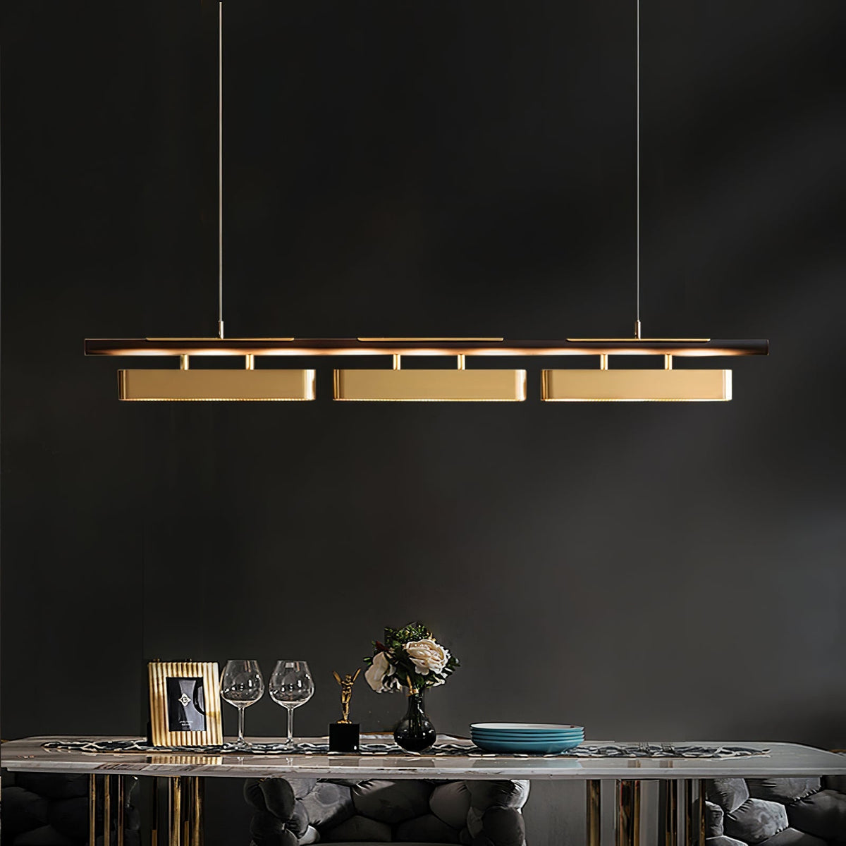 Liorent minimalistisk pendellampa i mässing