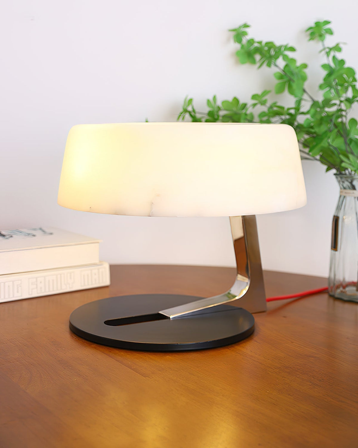 Candeeiro de mesa Nysolora Dome em alabastro