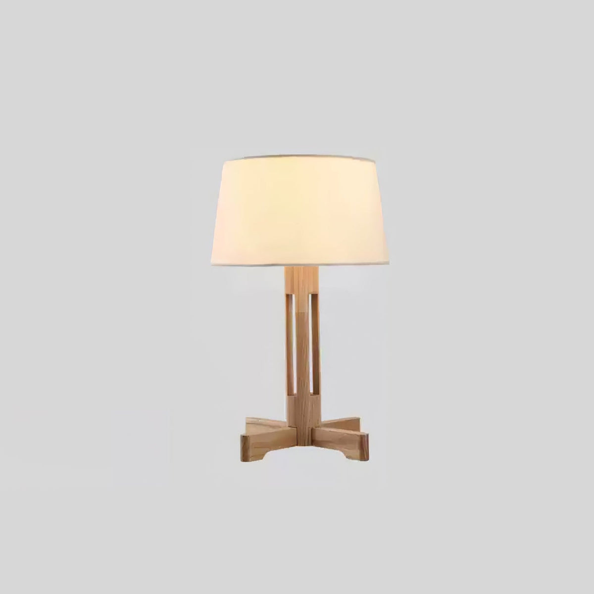 Candeeiro de mesa Rinivena em madeira e tecido Contemporary