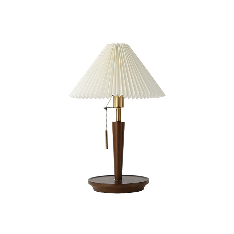 Candeeiro de mesa Novace de tecido e madeira