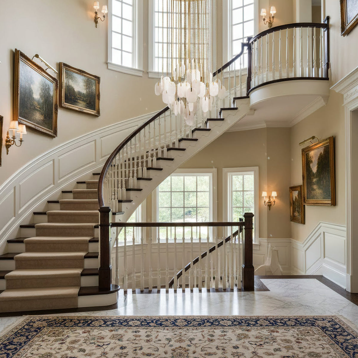 Candeeiro de teto Nivivira em alabastro