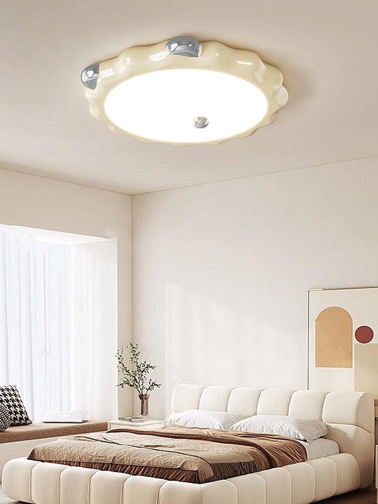 Casolila elegant konstnärlig taklampa i krämfärg