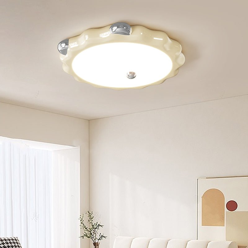 Casolila elegant konstnärlig taklampa i krämfärg