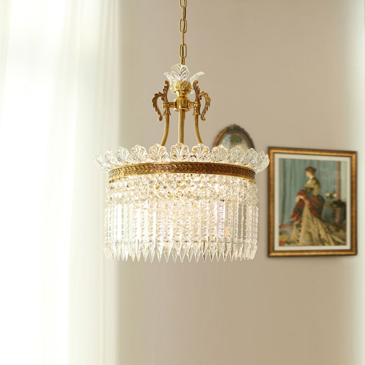 Xelran messinki- ja kristallikattokruunu