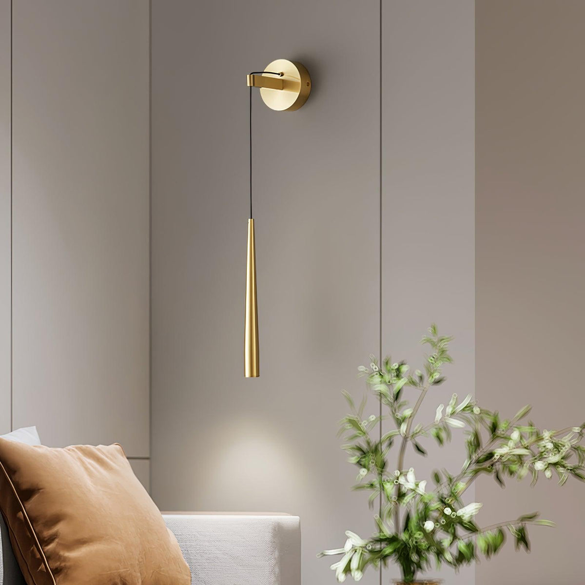 Aplique de parede cónico moderno minimalista em cristal - Dava