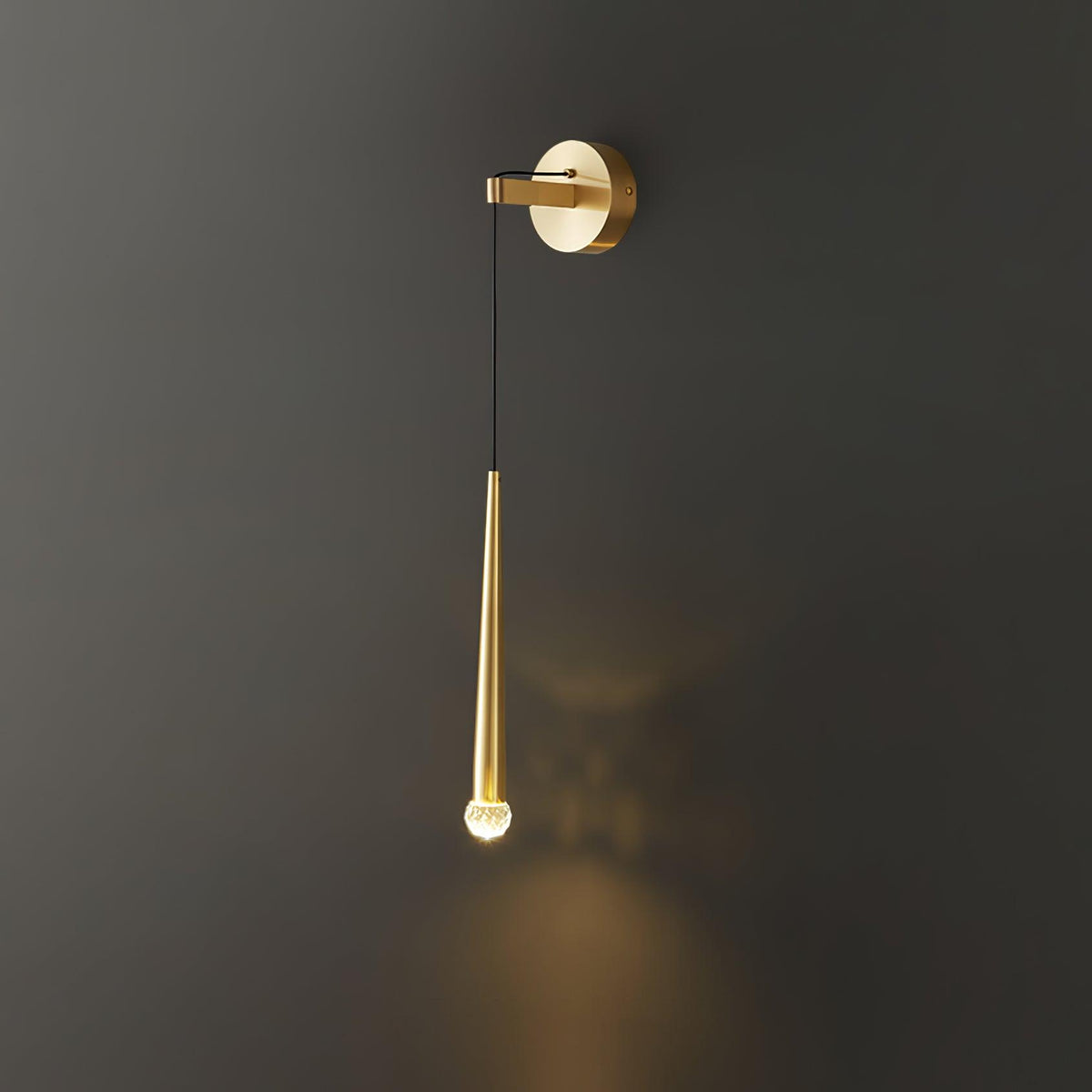 Aplique de parede cónico moderno minimalista em cristal - Dava