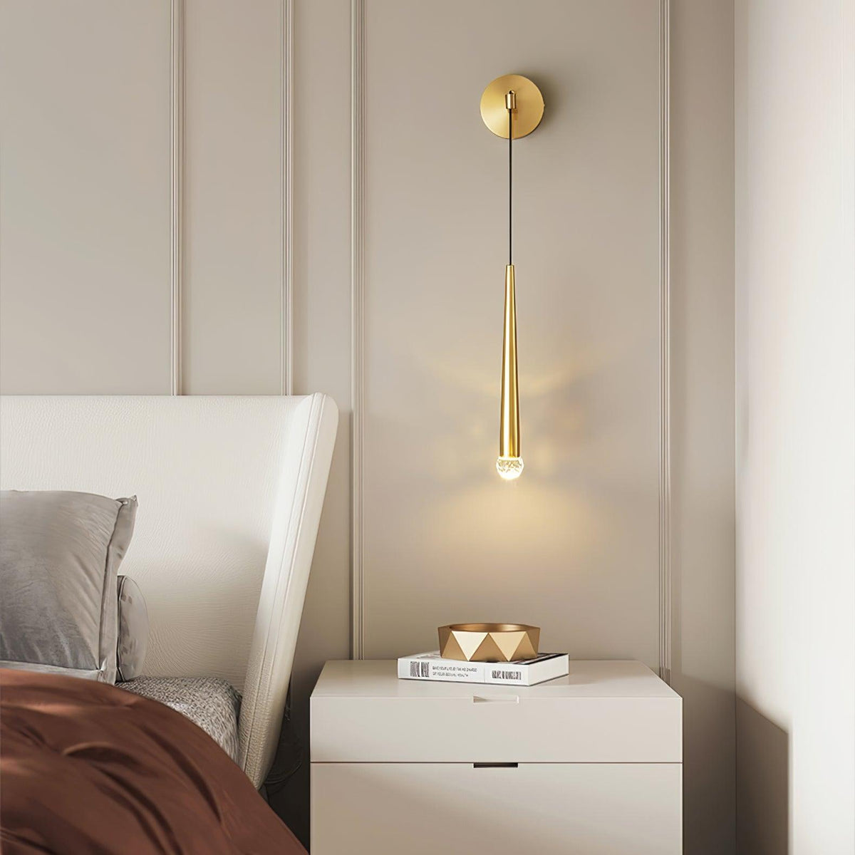 Aplique de parede cónico moderno minimalista em cristal - Dava
