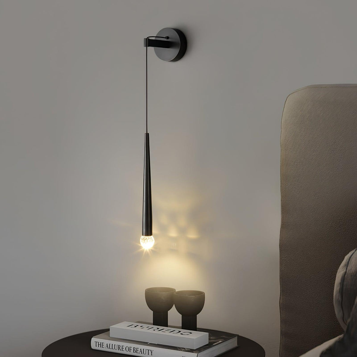 Aplique de parede cónico moderno minimalista em cristal - Dava