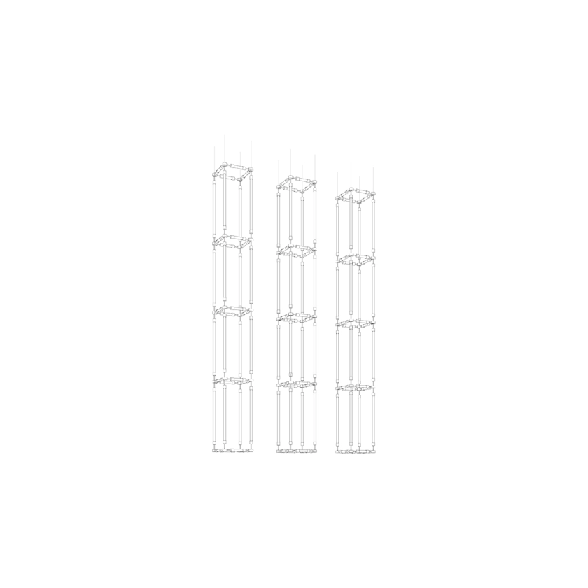 CrystalGrid arkitektonisk matrix, specialtilpasset lysekrone