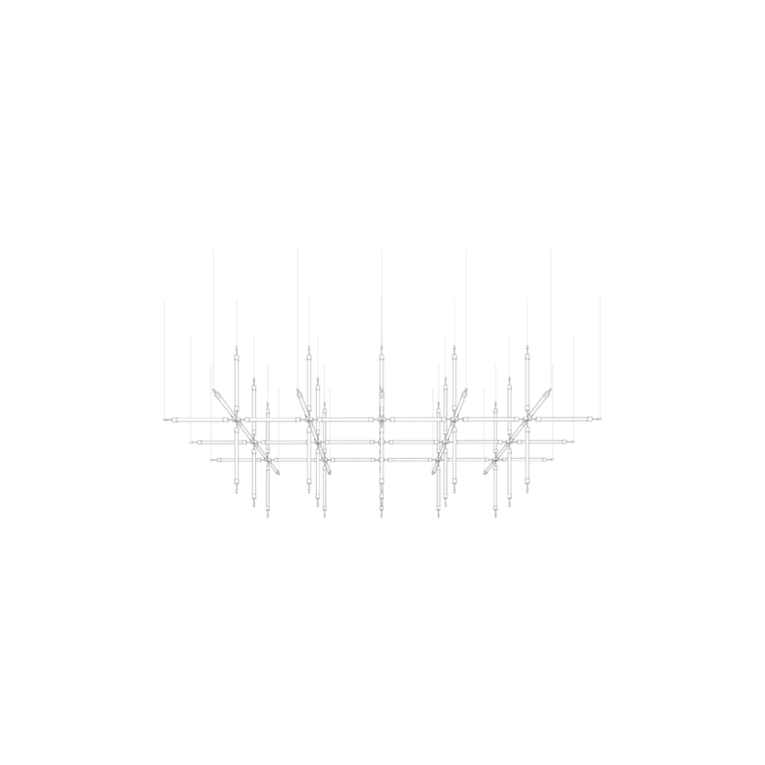 CrystalGrid arkitektonisk matrix, specialtilpasset lysekrone
