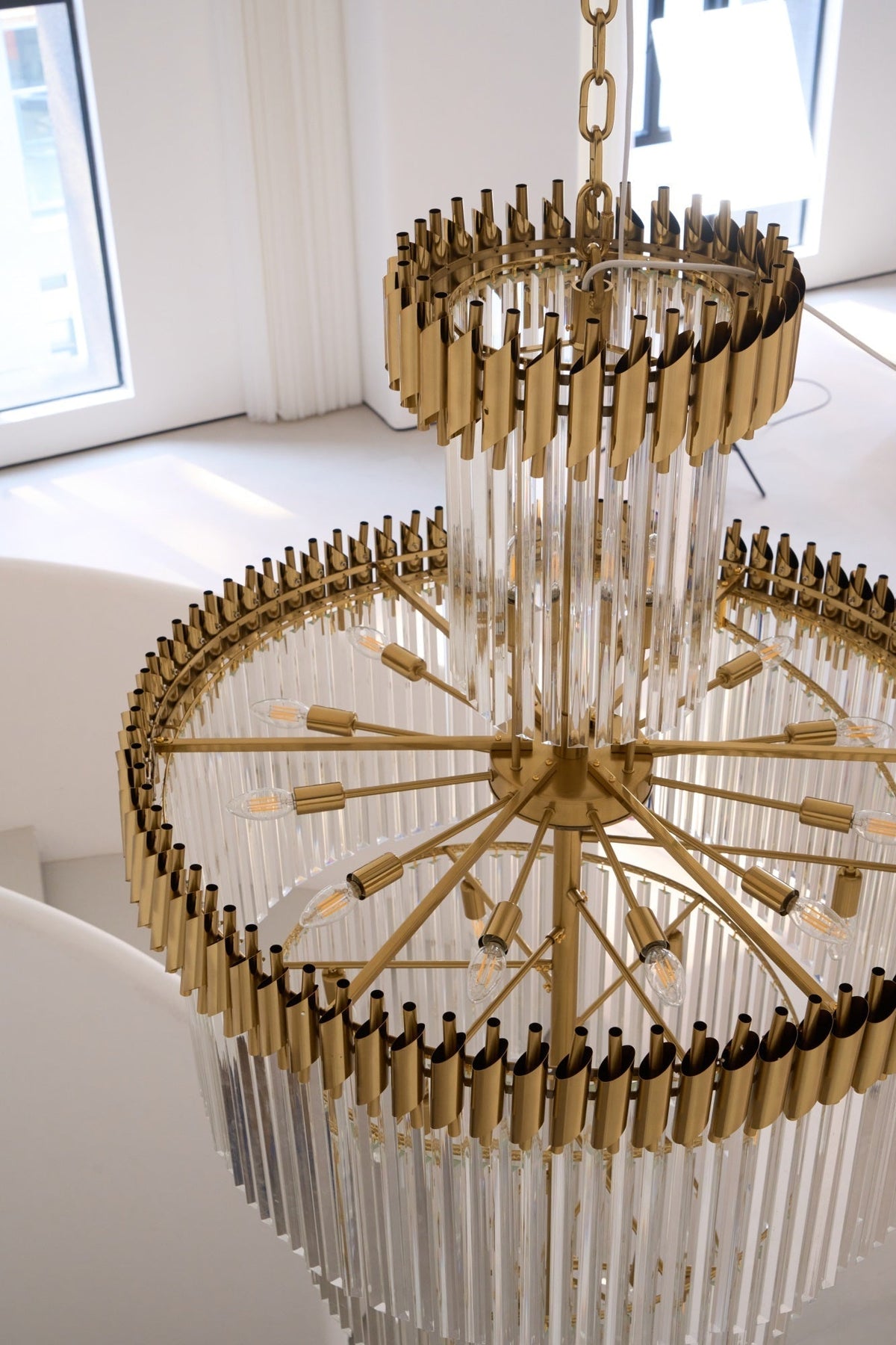 Elyelissa Crystal Spiral Chandelier