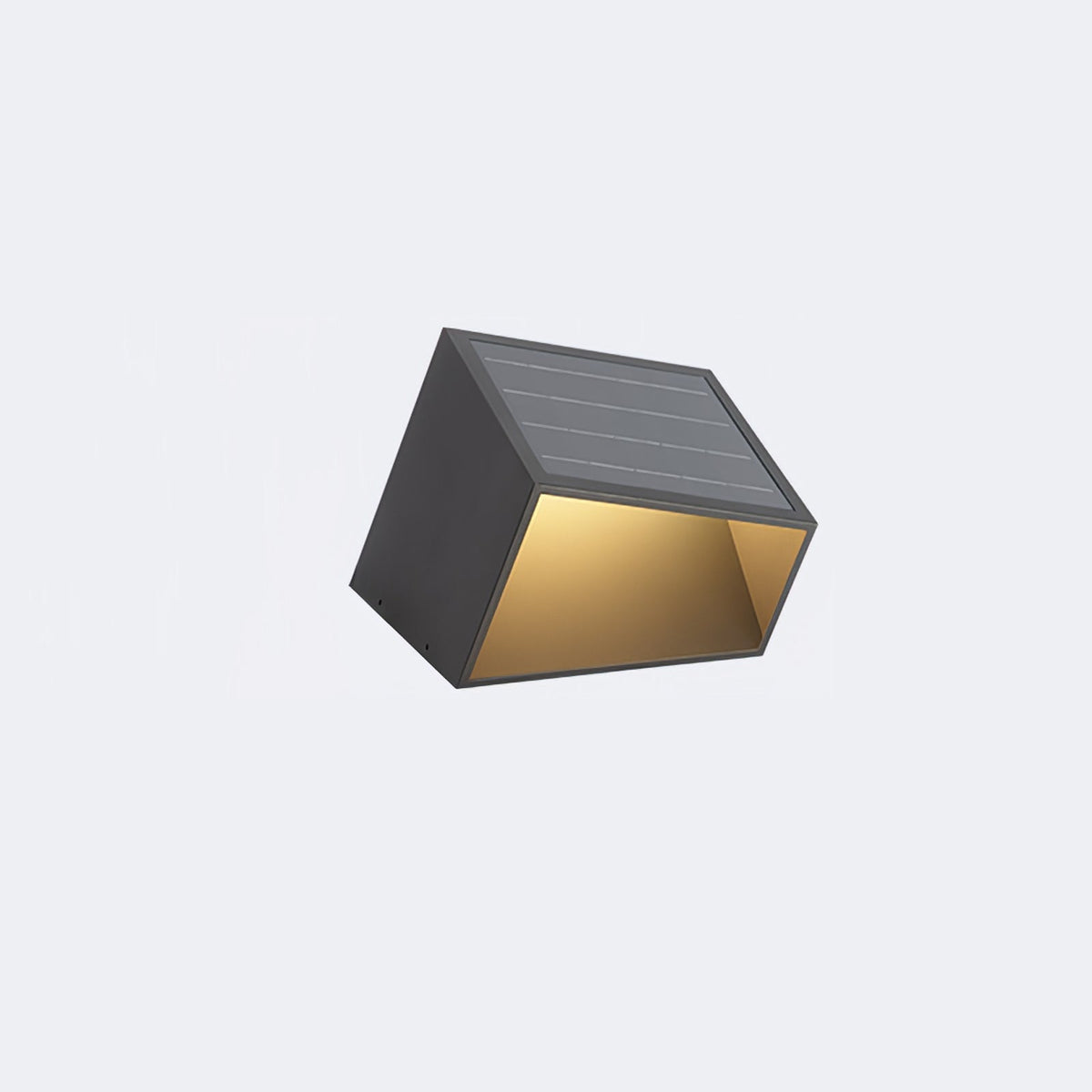 Evsore-einstakur teningslaga garðlampi með sólarorku