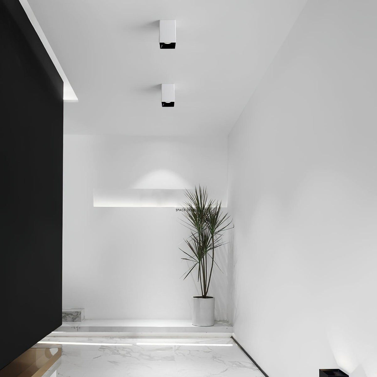 Orelaniella sort kubisk, firkantet loftlampe med spotlight