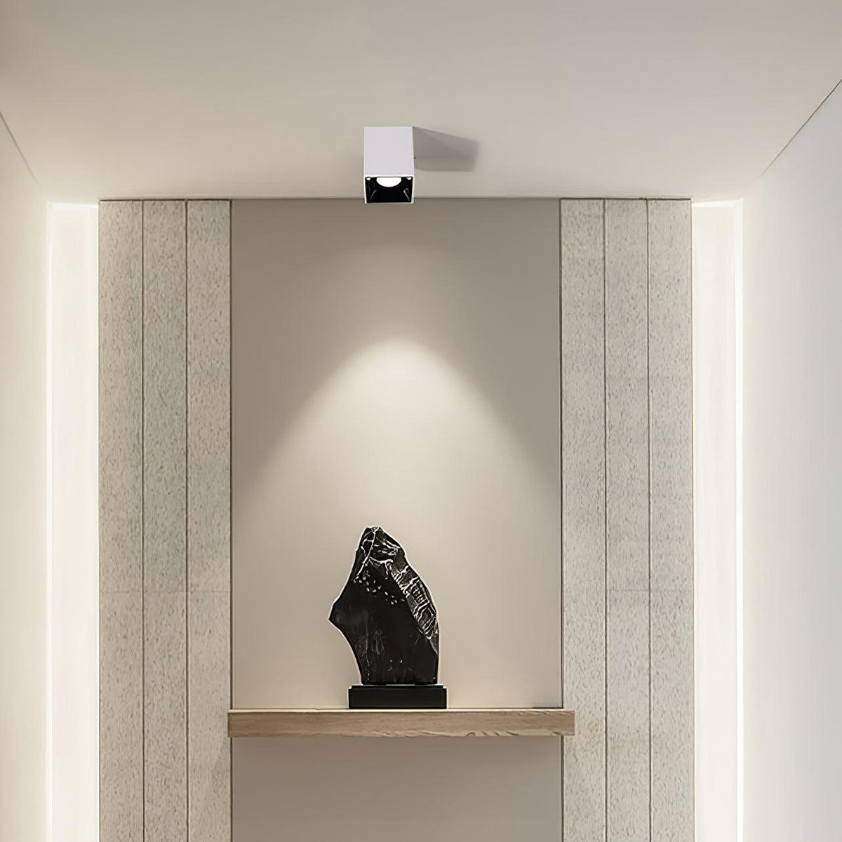 Orelaniella sort kubisk, firkantet loftlampe med spotlight