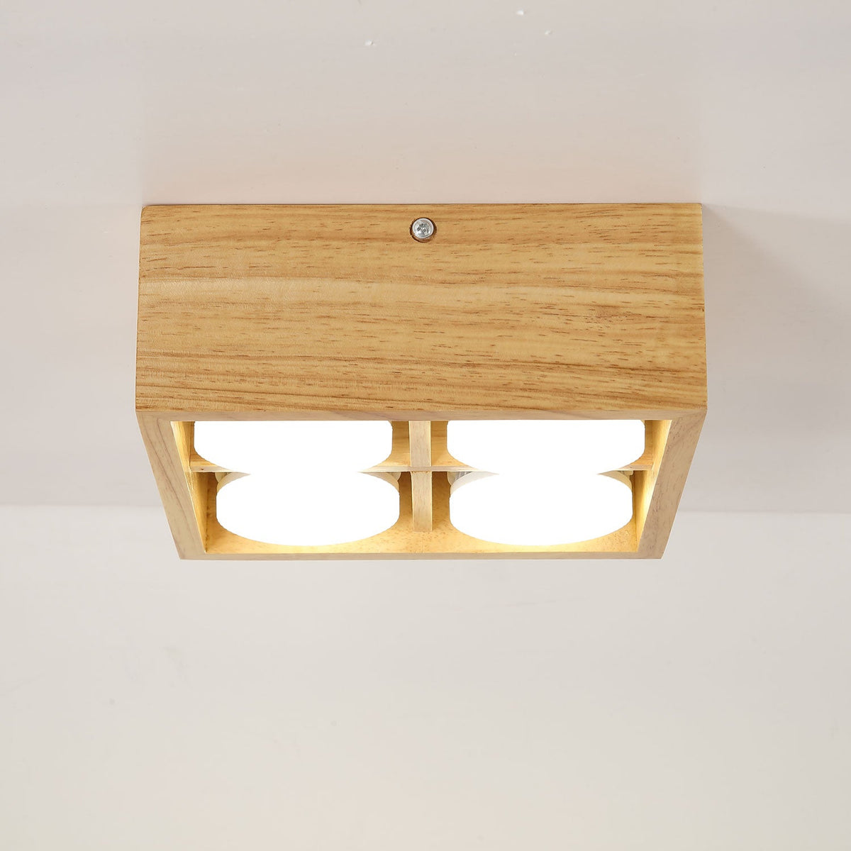 Candeeiro de teto minimalista em madeira Eliza