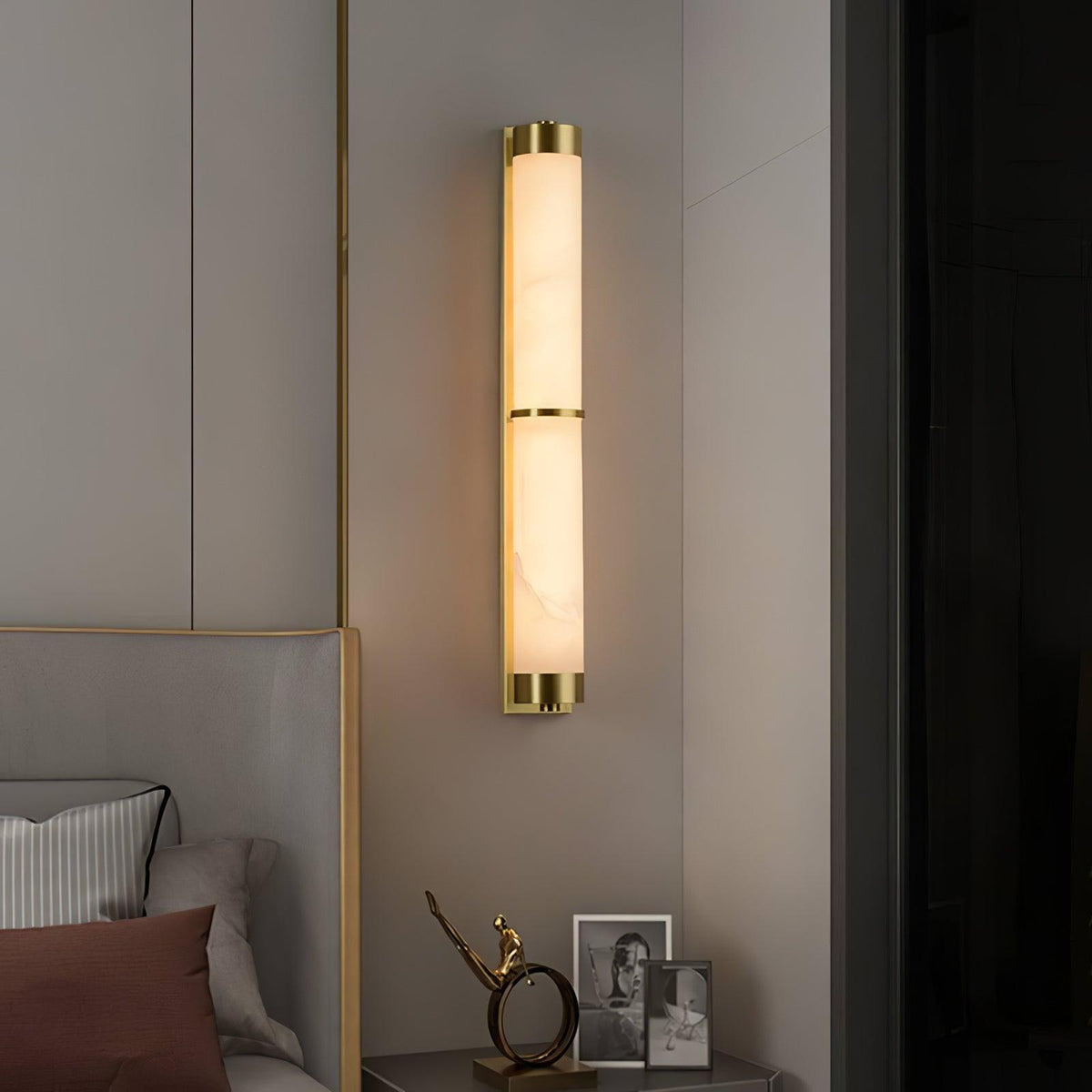 Albelise minimalistisk væglampe i alabast