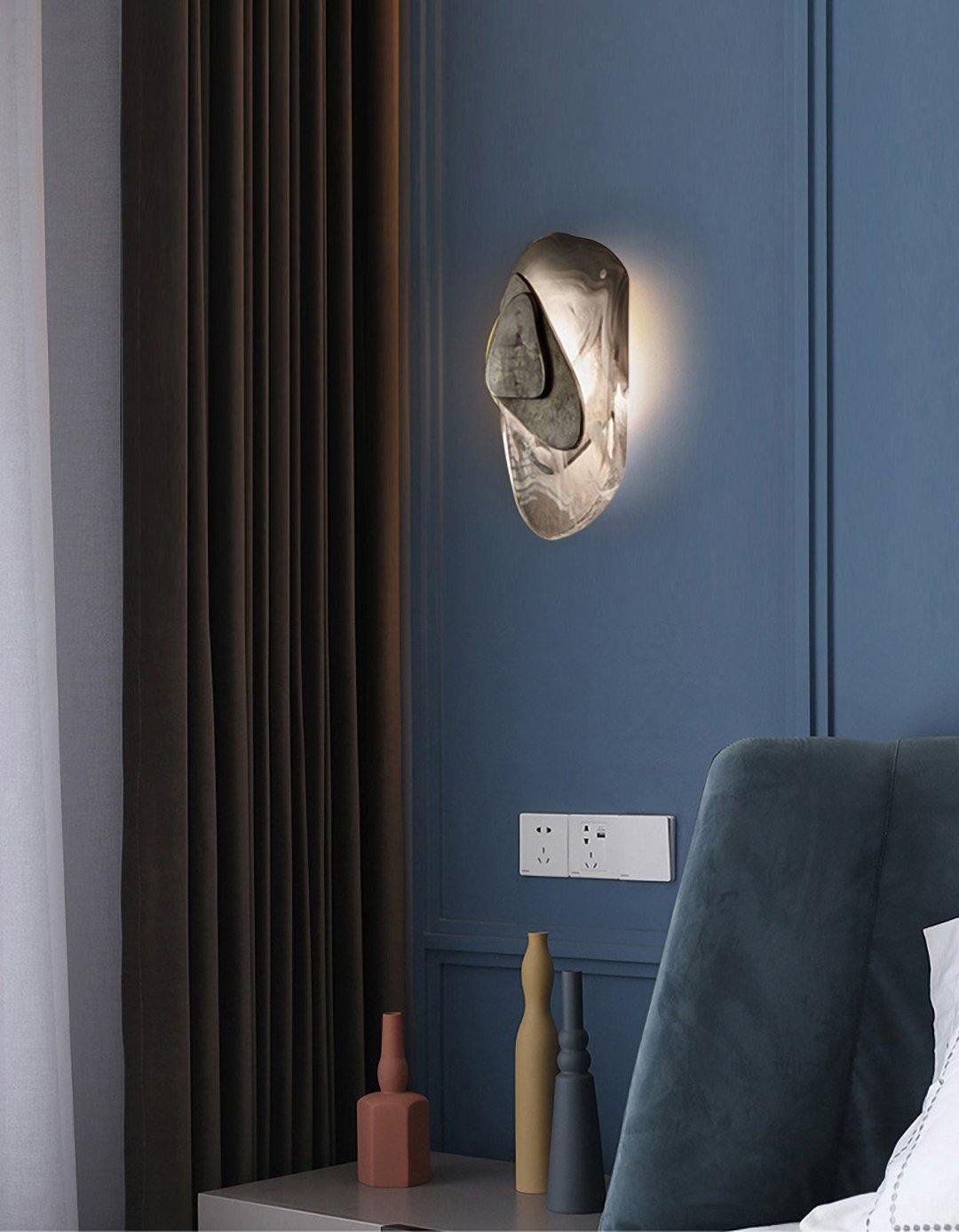 Gana exklusiv nordisk konstnärlig vägglampa i glas