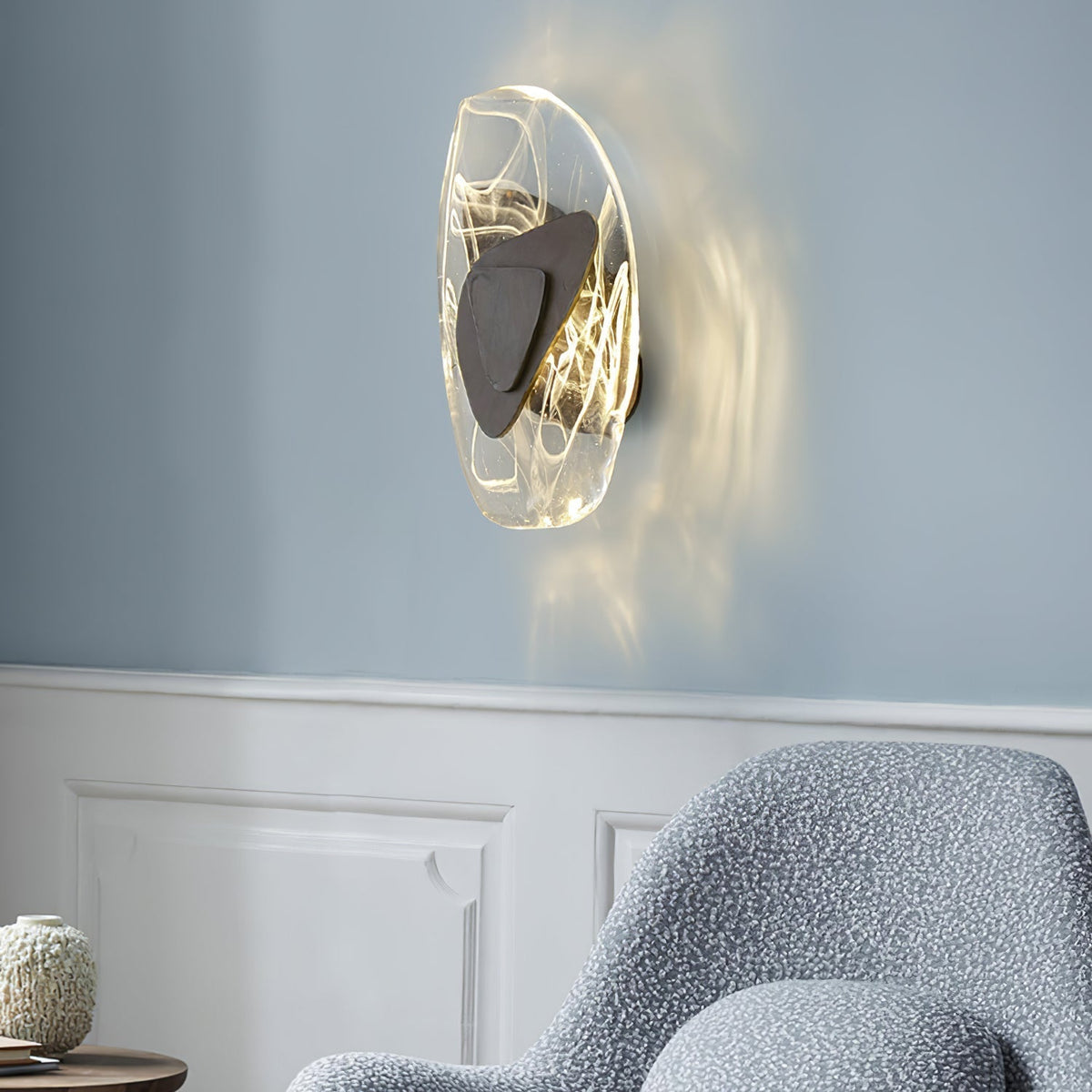 Gana exklusiv nordisk konstnärlig vägglampa i glas
