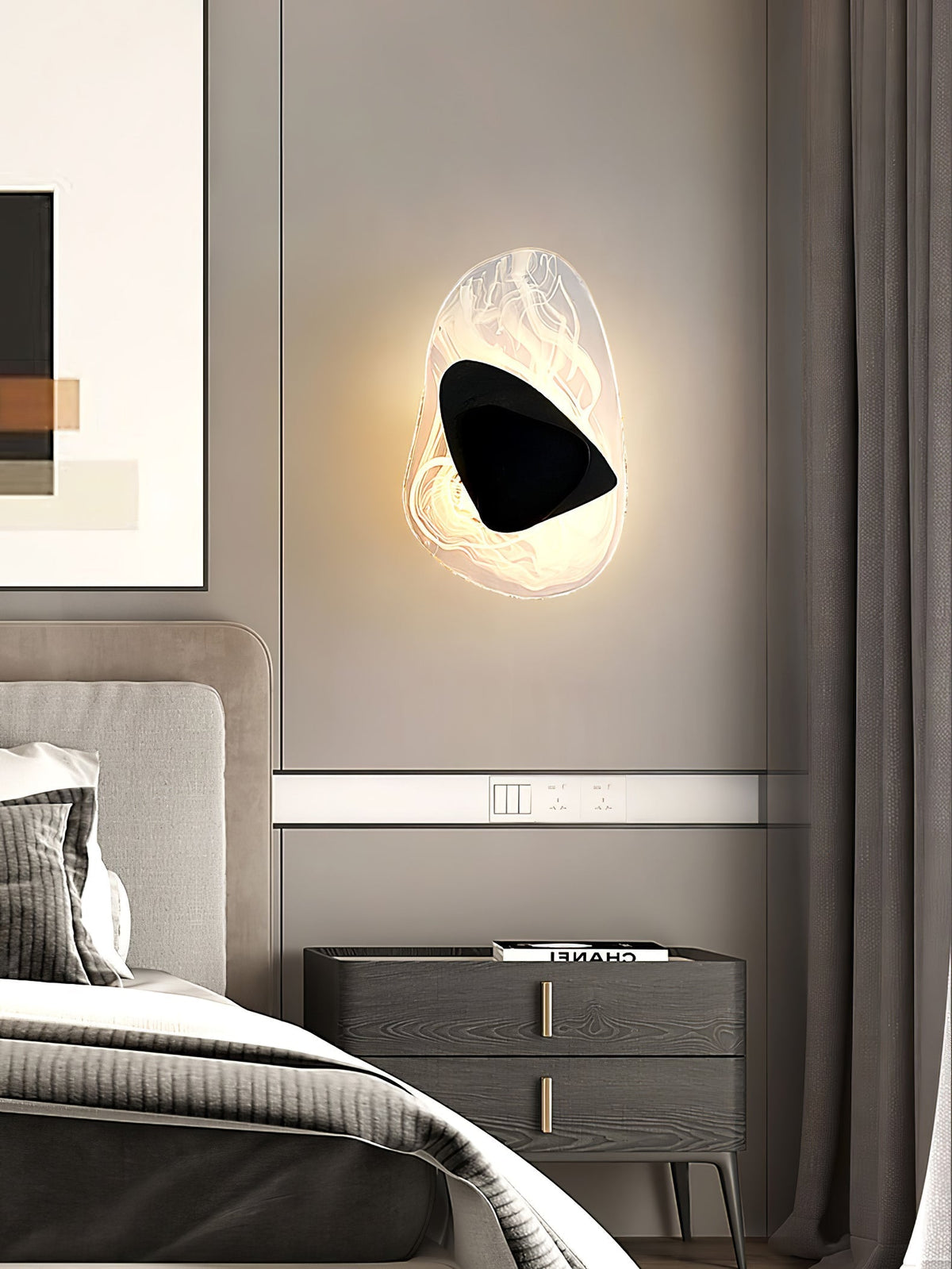 Gana exklusiv nordisk konstnärlig vägglampa i glas