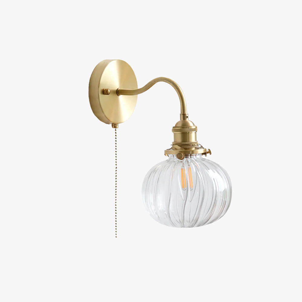 June vintagevägglampa i glas