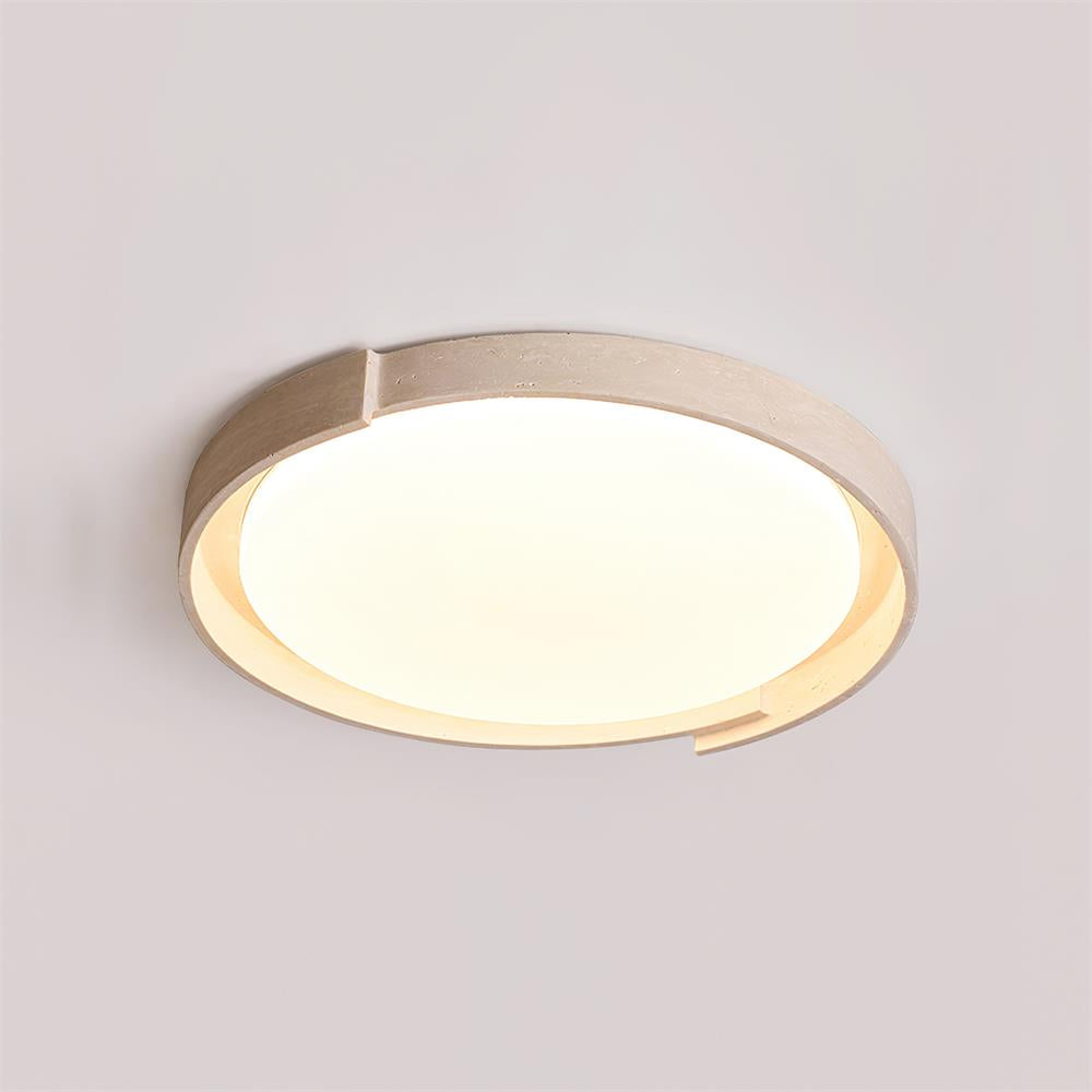 Solen-kattovalaisin, minimalistinen, pyöreä, travertiini