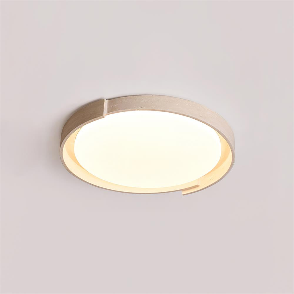 Solen-kattovalaisin, minimalistinen, pyöreä, travertiini