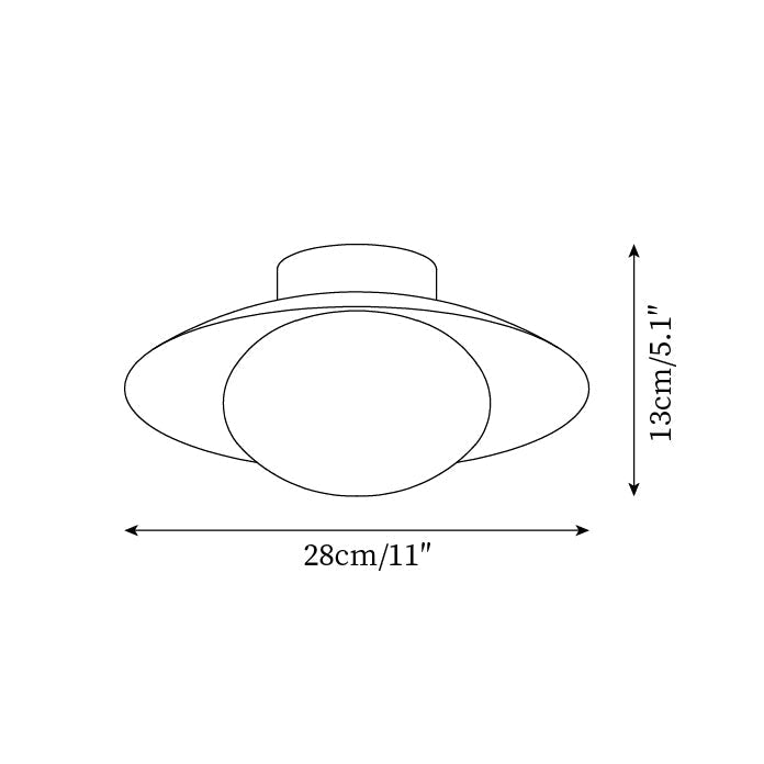 Verdora grøn loftslampe til plan montering