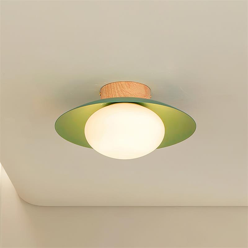 Verdora grøn loftslampe til plan montering