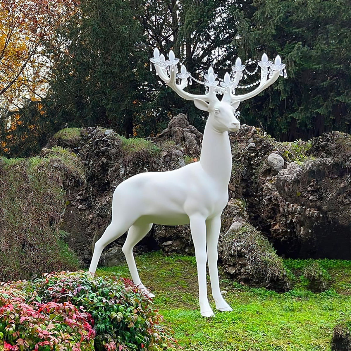 Stag-skulpturgulvlampe