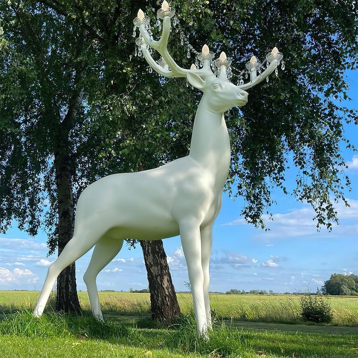 Stag-skulpturgulvlampe