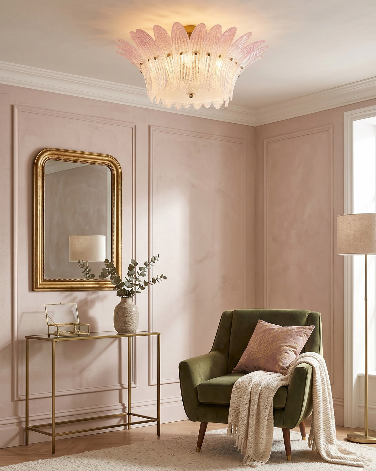 Treviso loftslampe med kronbladsdesign
