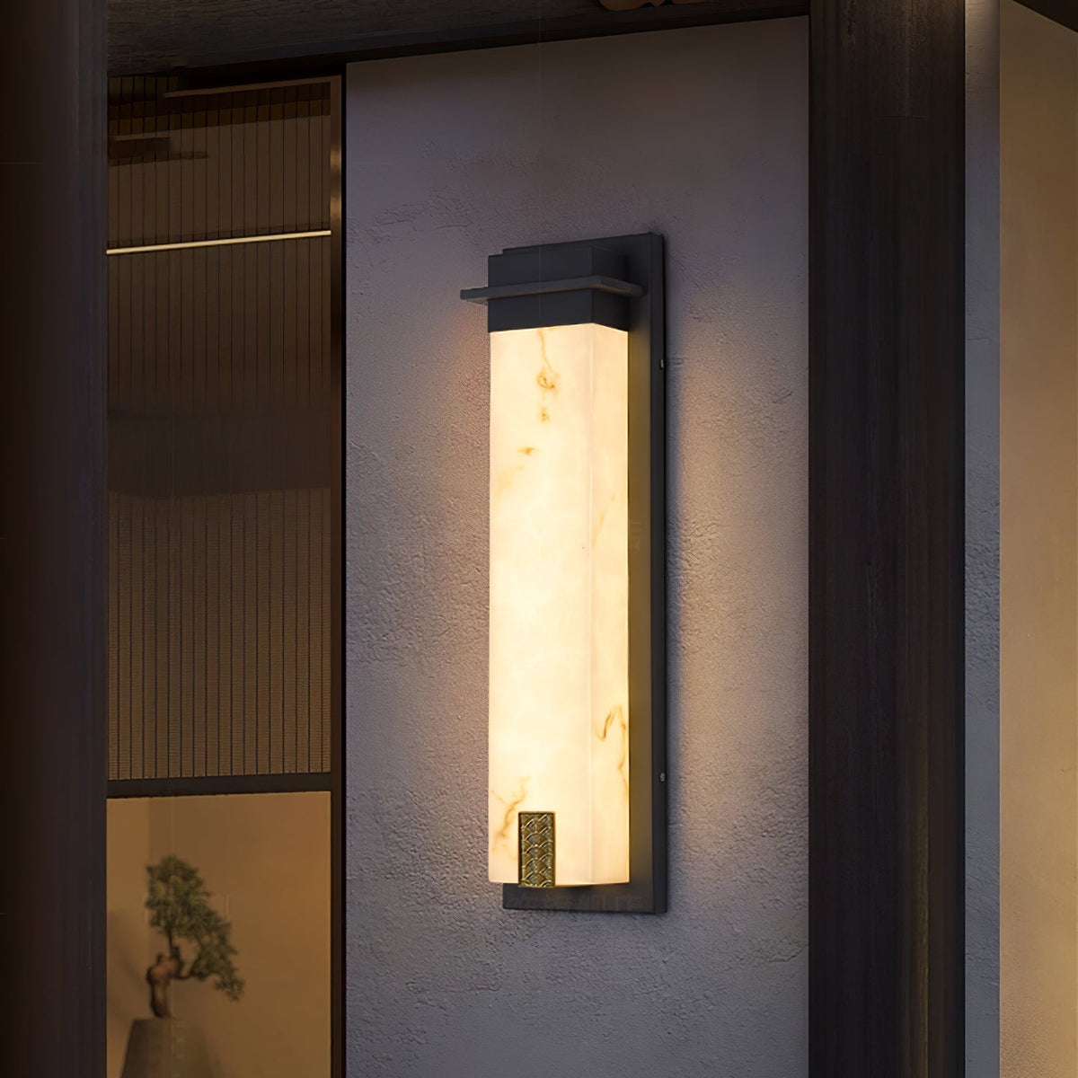Candeeiro de parede exterior moderno e minimalista Ushaor