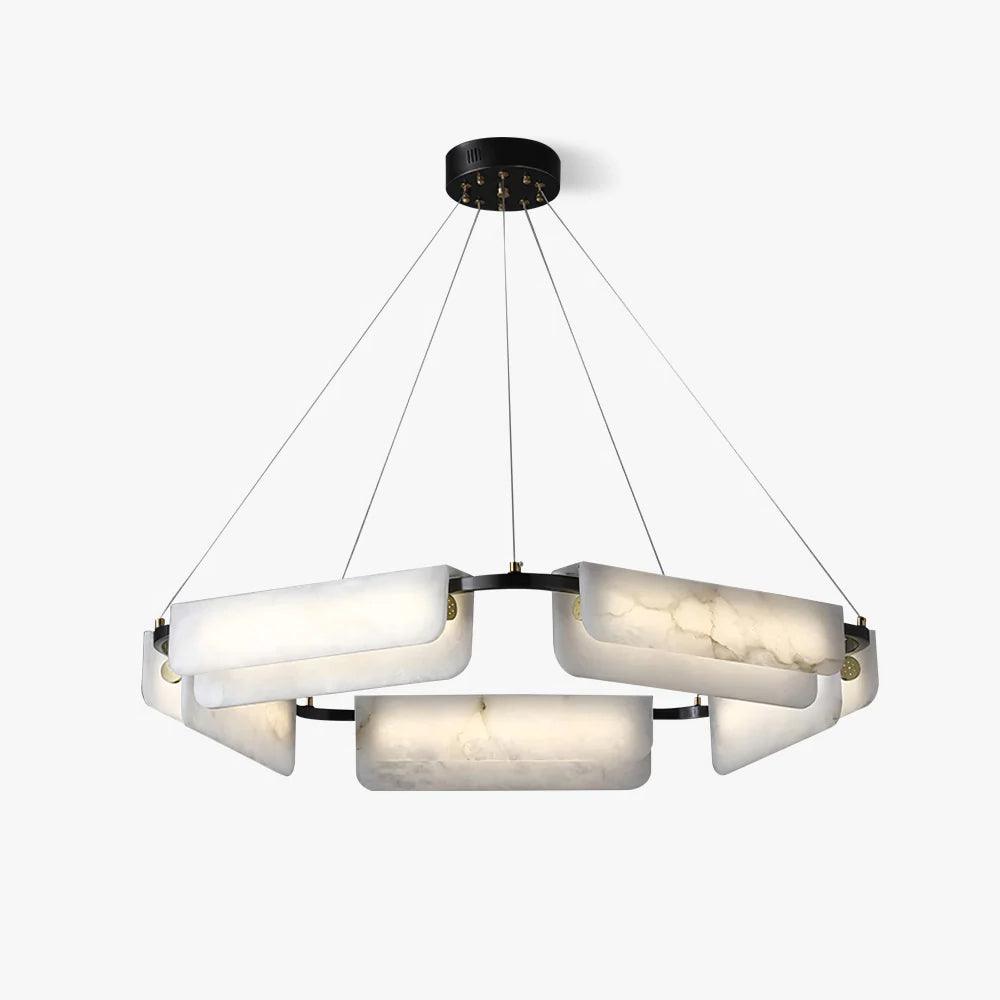 Circona pendellampe i alabast