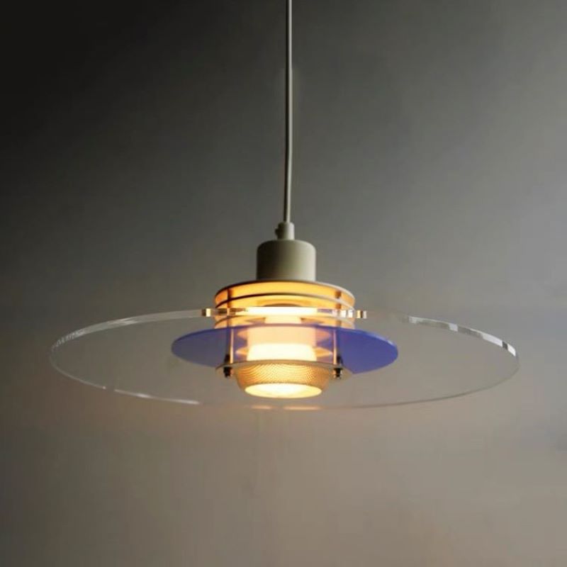Valentina minimalistisk LED-pendellampe i metal/glas, soveværelse