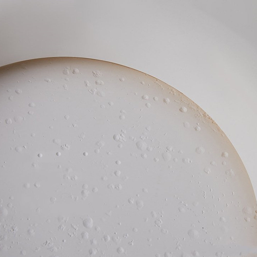 Candeeiro de parede decorativo Aria, em metal/gesso com forma de lua, branco