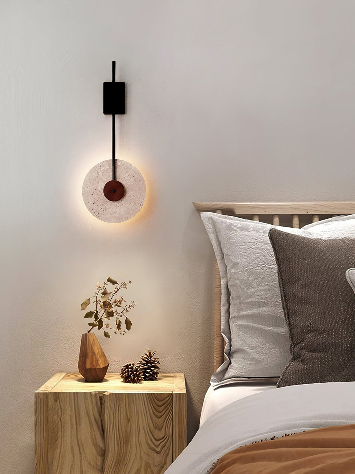 Elysia Travertine Wall Light