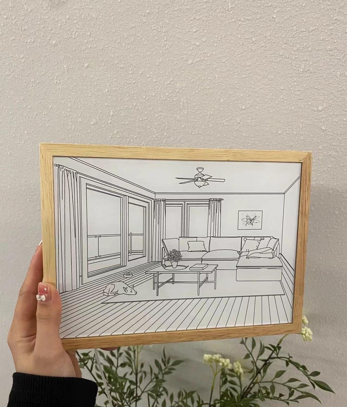 Sunbathing-vægkunstlampe