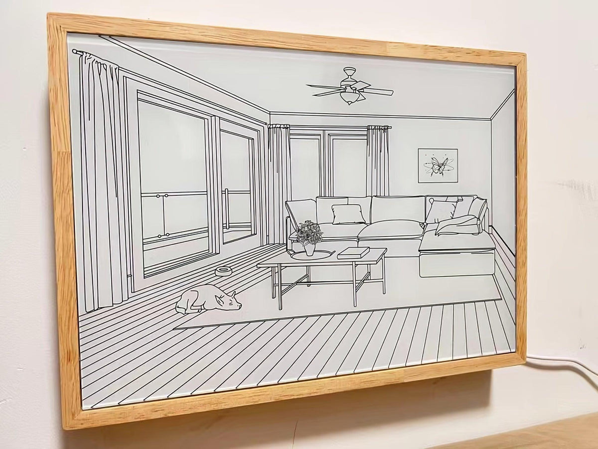 Sunbathing-vægkunstlampe