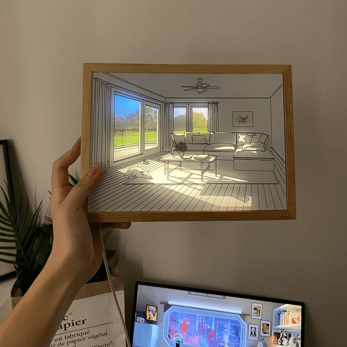 Sunbathing-vægkunstlampe