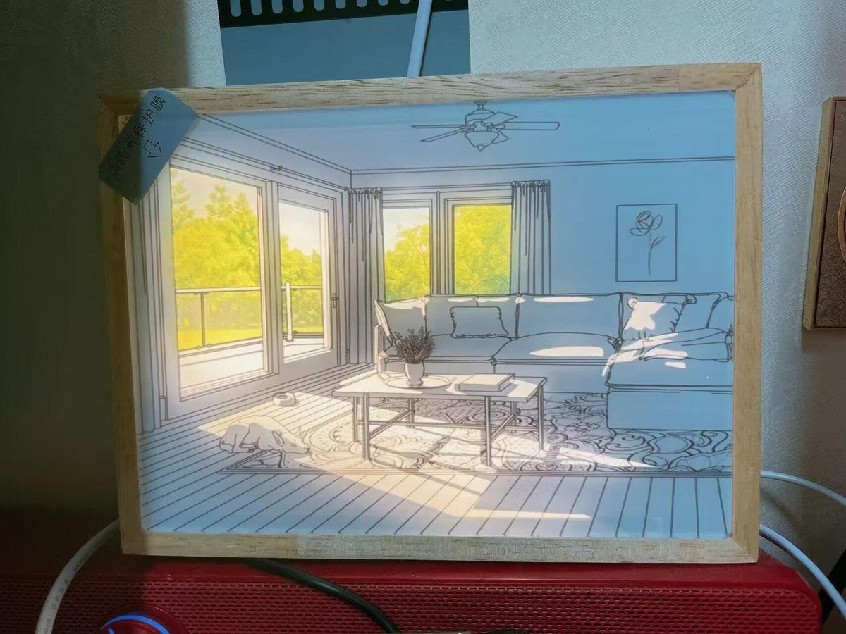 Sunbathing-vægkunstlampe