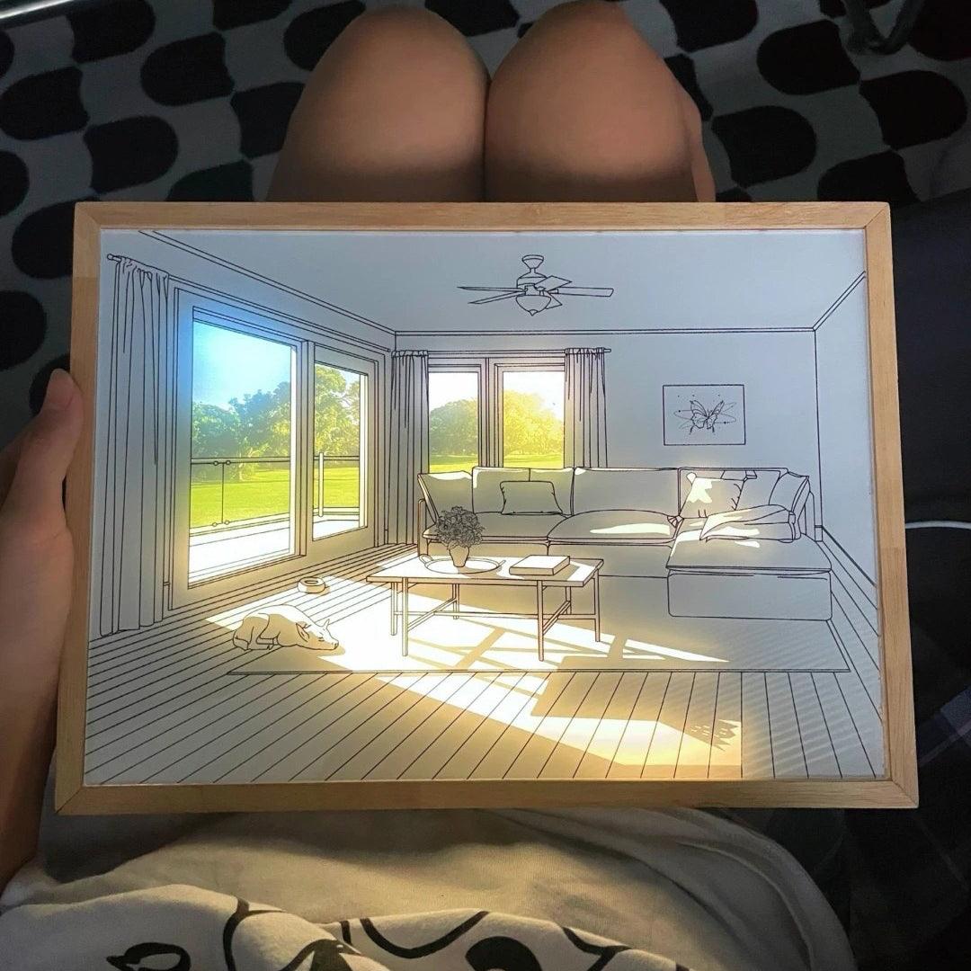 Sunbathing-vægkunstlampe